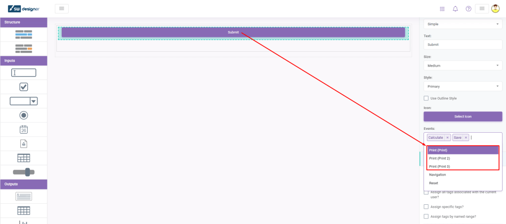 Print Events: Print Process interface screenshot 9