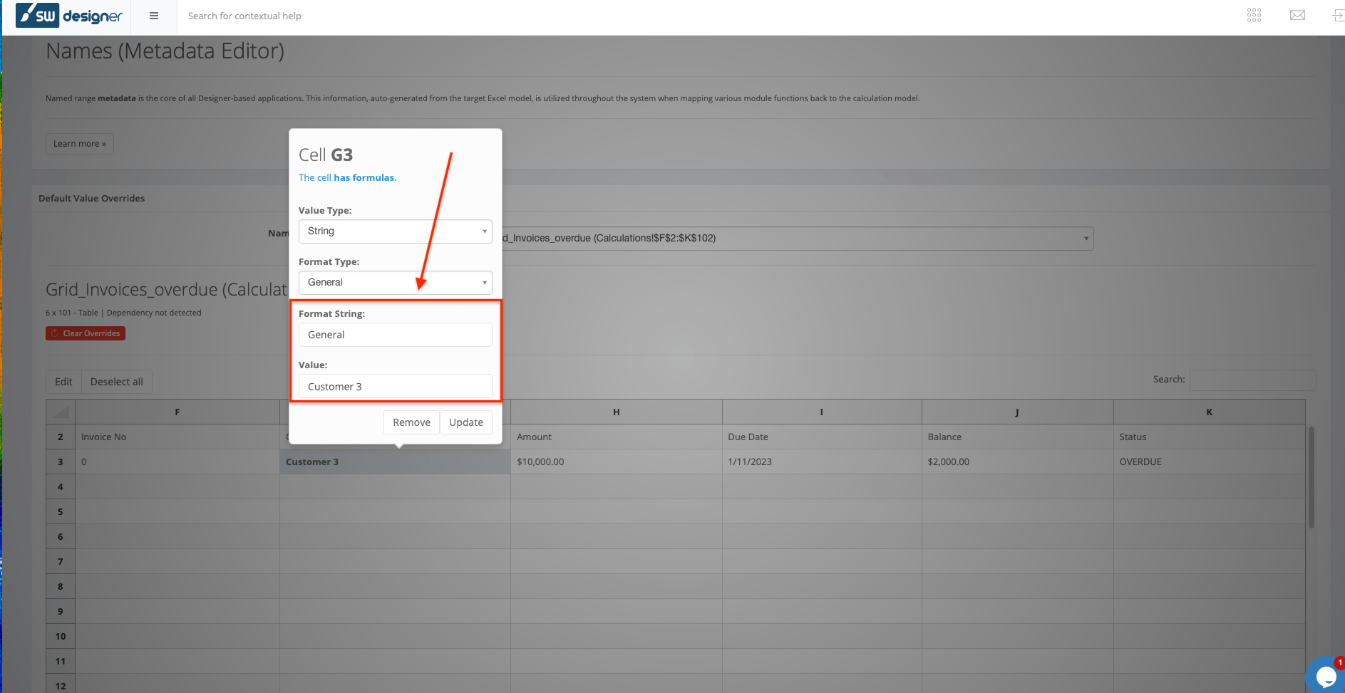 Module Components and Functionality interface screenshot 6 in Names Editor