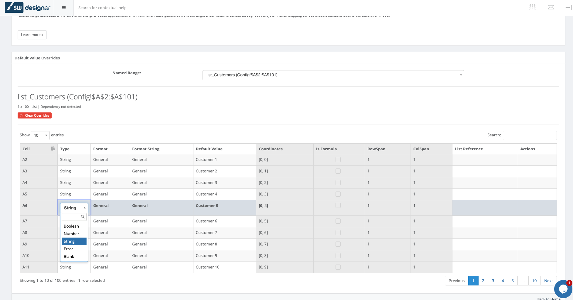 Module Components and Functionality interface screenshot 7 in Names Editor