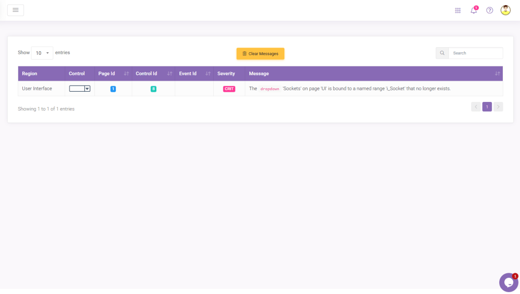 Validation Messages Named Range No Longer Exists: The Control on page X is bound to a named range Y that no longer exists. interface screenshot 6 in Validation Messages