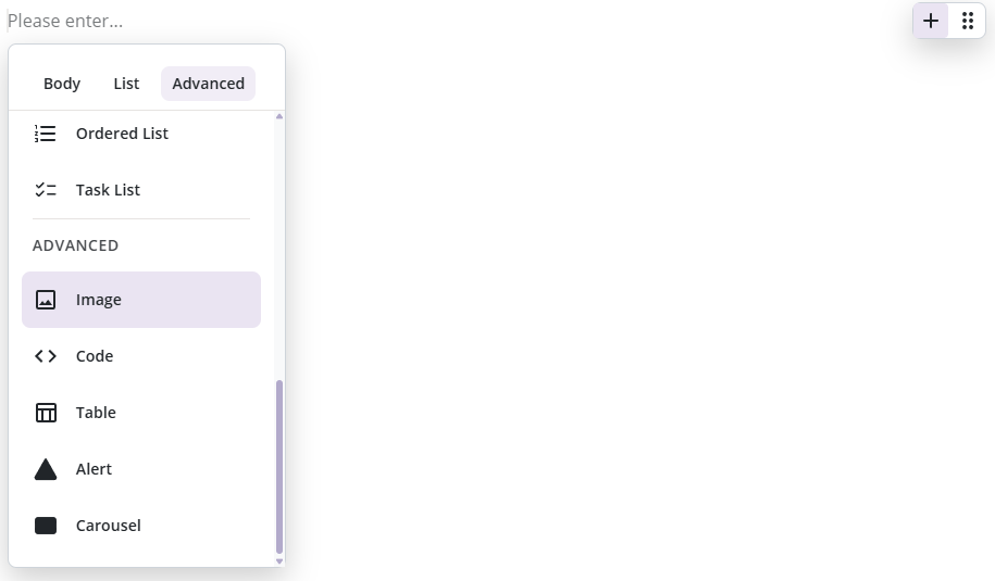 Simple Label Advanced Options
